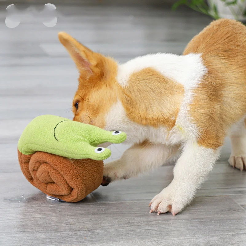 Fleece Interactive Dog Puzzle Snails Toys Cute Dog Supplies for Small Dogs Summer Pets