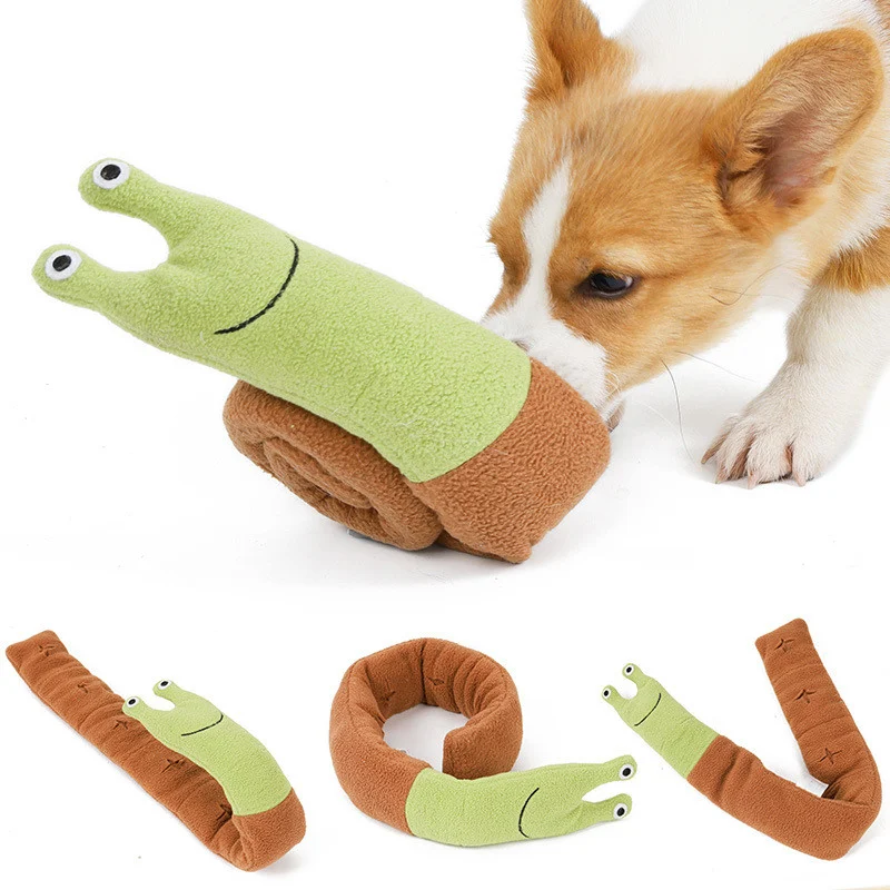 Fleece Interactive Dog Puzzle Snails Toys Cute Dog Supplies for Small Dogs Summer Pets