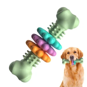 Dog Chew Toy Dog Bone Type Dogs Teeth Cleaning Toys Indestructible TPR Bone Chewing Bite