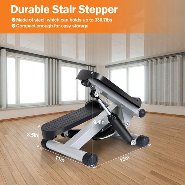 Fitness Step Machine, Mini Step Machine With Resistance Band, Home Fitness Equipment With