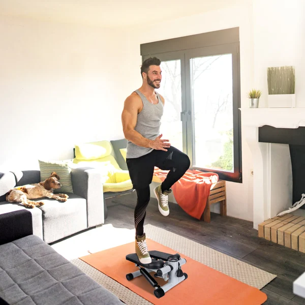 Fitness Step Machine, Mini Step Machine With Resistance Band, Home Fitness Equipment With