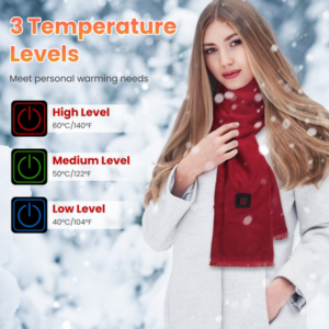 Heated Neck Wrap Warm Heated Scarf USB Powered With 3 Temperature Modes Soft