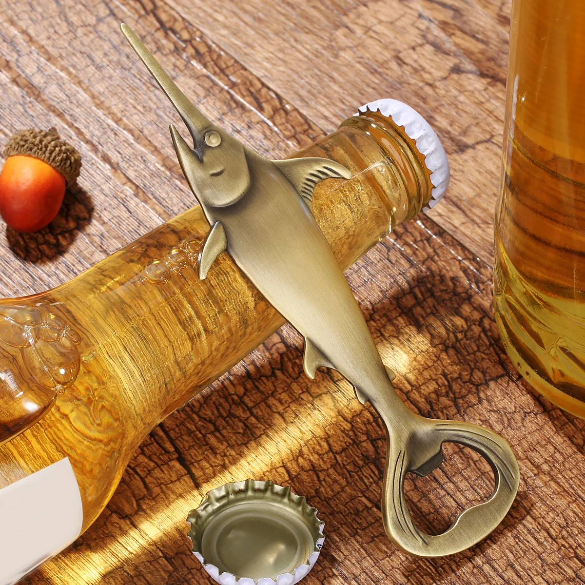 Creative Swordfish Handle Metal Beer Bottle Openers Kitchen Bar Accessories Tools Beer