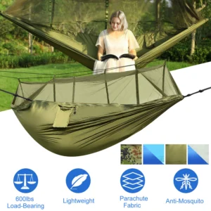 Camping Hammock, Portable Double Hammock With Net