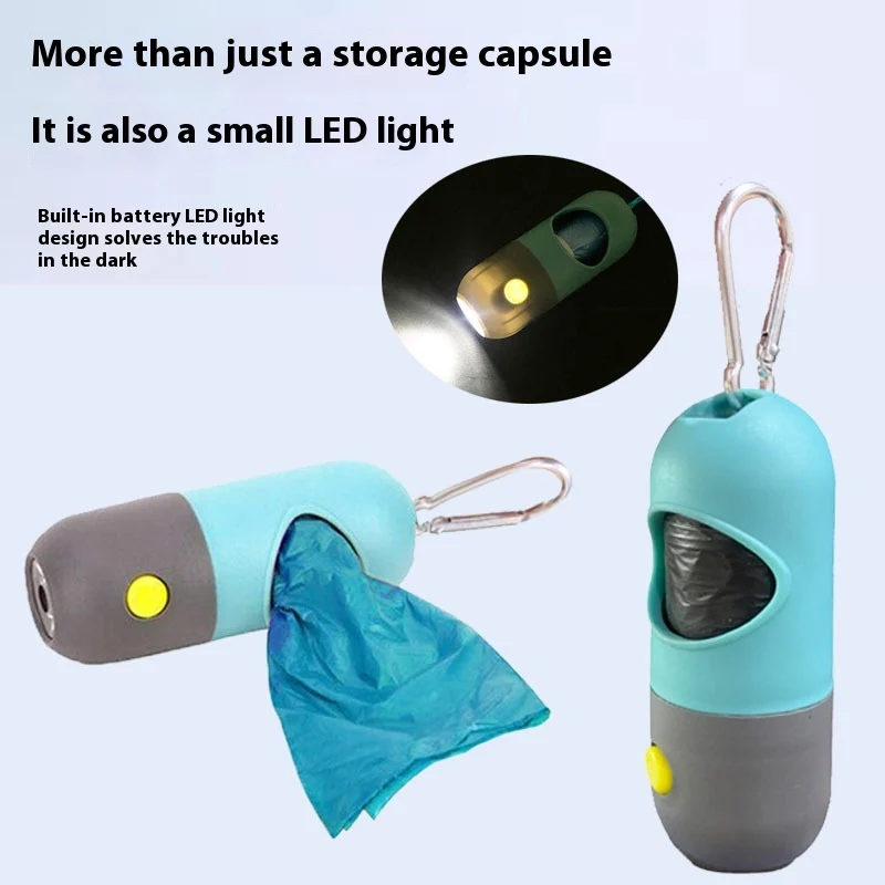 Led Light Pet Waste Bag Dispenser For Dogs Cats Dog Poop Scooper Bags Waste Bags Holder