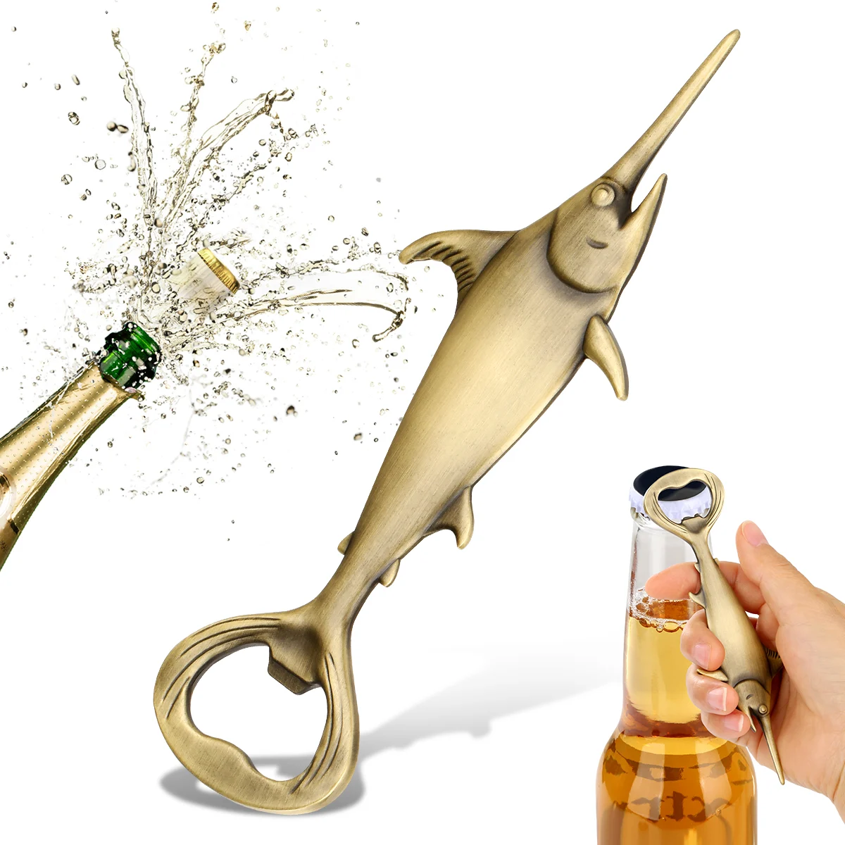 Creative Swordfish Handle Metal Beer Bottle Openers Kitchen Bar Accessories Tools Beer