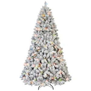 Artificial 4ft Flocked Christmas Tree With 366 PVC Branch Tips, Pine Conex21pcs, 150L