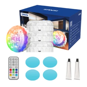 SANSI IP68 Waterproof RGB Pool Light, Summer Rechargeable 20Hrs Outdoor LED Lamp For