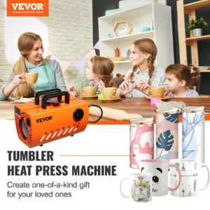 VEVOR Mug Heat Press Machine, 30oz Tumbler Heat Press, Sublimation Transfer 11-15oz