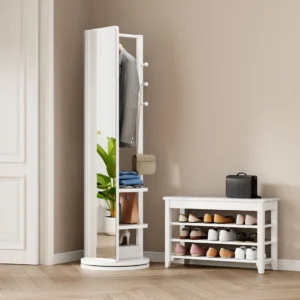 Full Ength Mirror, Rubber Wood Mirror 65.7x17.7 Inches Mirror Width 13.7 Inches Large