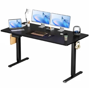 Electric Adjustable Height Standing Desk Sit To Stand Up Desk With Splice Board, Rising