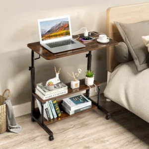 Retro Brown Adjustable Computer Desk