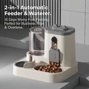 4 Colors Gravity Pet Feeder Water Dispenser Cute Cat Shaped Automatic Food Water Bowl