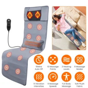 Full Body Electric Massage Cushion, Back Massage Mattress Chair Cushion With Neck Massage