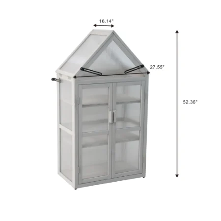 Mini Greenhouse Kit - Outdoor Plant Stand, Small Green House, Plant Stand Indoor, Green