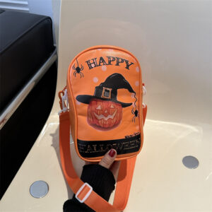 Happy Halloween Pumpkin Witch Crossbody Bag