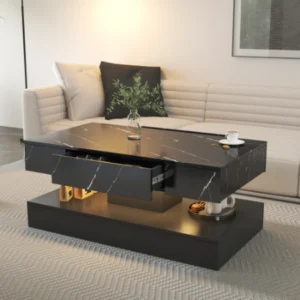 6.93IN High LED Coffee Table, Modern Coffee Table For Living Room, Living Room Tables