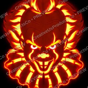 Creepy Clown Pumpkin Carving Stencil
